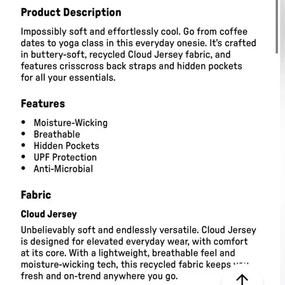 Fabletics Cloud Jersey Wide Leg Onesie in Black New with Tags Size Large - Picture 12 of 12